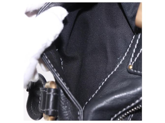 Chloé Borsa Chloe Paddington in pelle nera oro argento autentica ki6773M Nero D'oro - vista 26