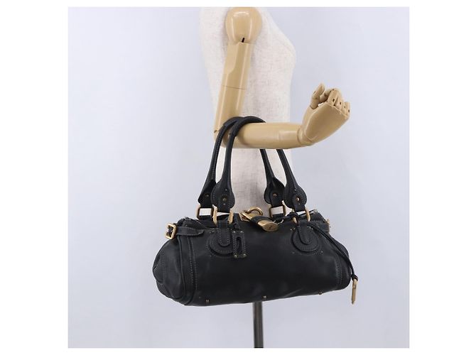 Chloé Borsa Chloe Paddington in pelle nera oro argento autentica ki6773M Nero D'oro - vista 27