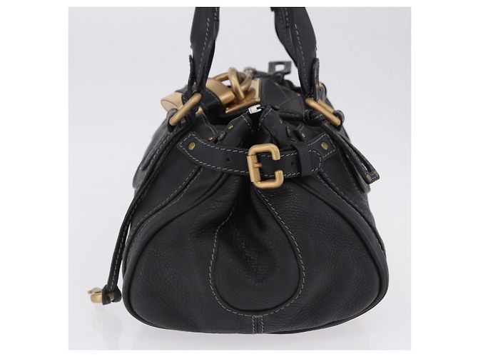 Chloé Borsa Chloe Paddington in pelle nera oro argento autentica ki6773M Nero D'oro - vista 3