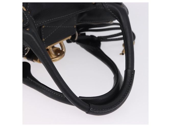 Chloé Borsa Chloe Paddington in pelle nera oro argento autentica ki6773M Nero D'oro - vista 7