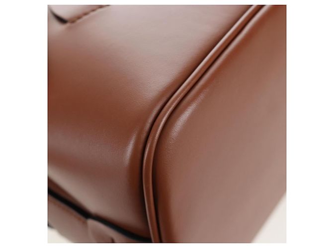 Borsa a tracolla PRADA Vitello Intrecciato in pelle marrone argento autentica 198942M - vista 16