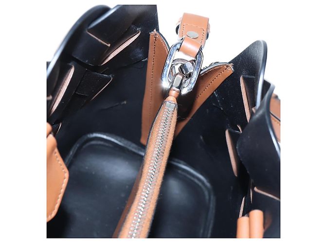 Borsa a tracolla PRADA Vitello Intrecciato in pelle marrone argento autentica 198942M - vista 19