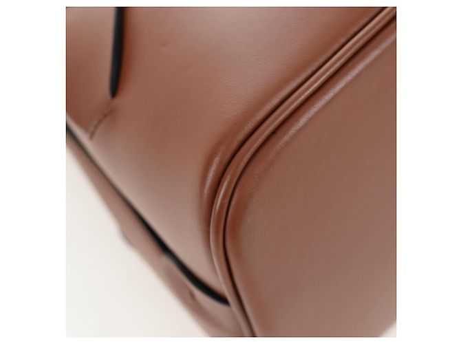 Borsa a tracolla PRADA Vitello Intrecciato in pelle marrone argento autentica 198942M - vista 9