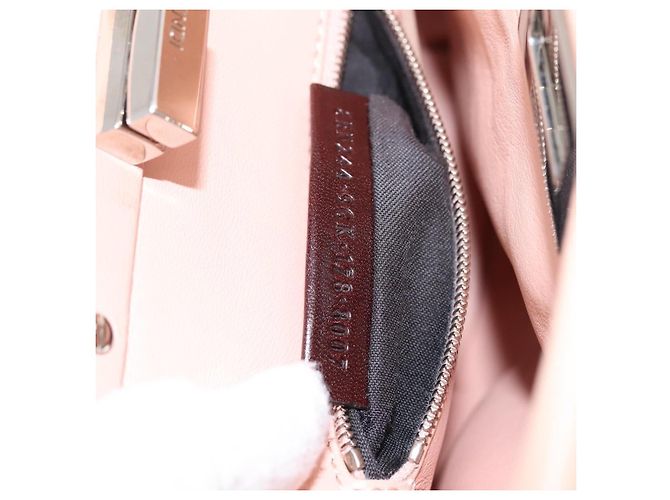 FENDI Mini Peek A Boo Handtasche aus Leder 2way Rosa Silber Auth ka6033V Pink - Ansicht 11