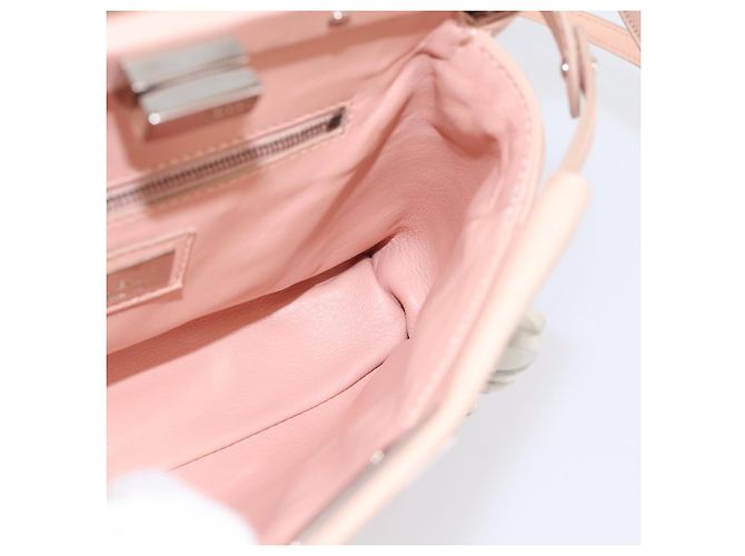 FENDI Mini Peek A Boo Handtasche aus Leder 2way Rosa Silber Auth ka6033V Pink - Ansicht 21