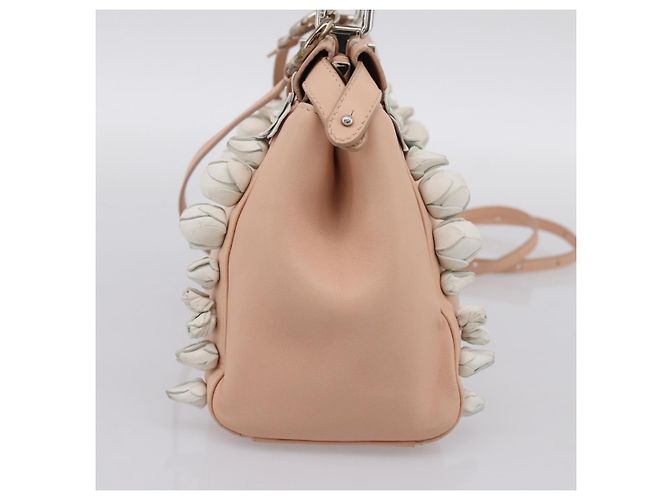 FENDI Mini Peek A Boo Handtasche aus Leder 2way Rosa Silber Auth ka6033V Pink - Ansicht 4