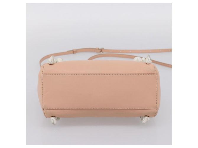 FENDI Mini Peek A Boo Handtasche aus Leder 2way Rosa Silber Auth ka6033V Pink - Ansicht 5