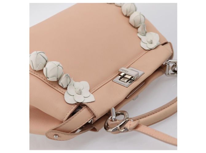 FENDI Mini Peek A Boo Handtasche aus Leder 2way Rosa Silber Auth ka6033V Pink - Ansicht 6