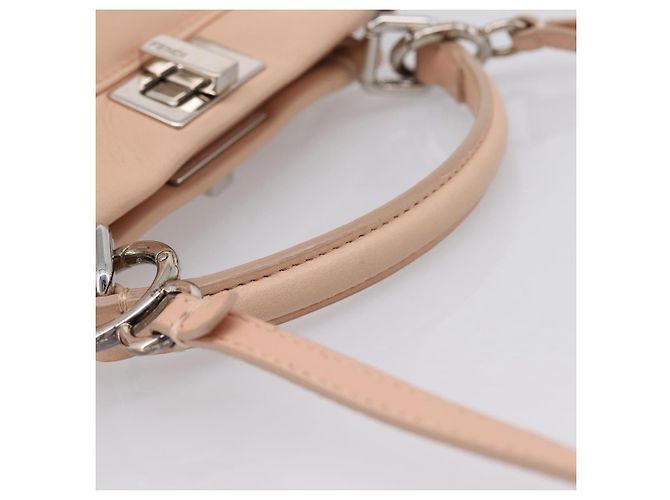 FENDI Mini Peek A Boo Handtasche aus Leder 2way Rosa Silber Auth ka6033V Pink - Ansicht 7