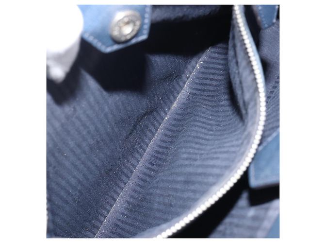 FENDI 2 JOURS Handtasche Leder 2way Navy Silver Auth fm5429A Silber Marineblau - Ansicht 25