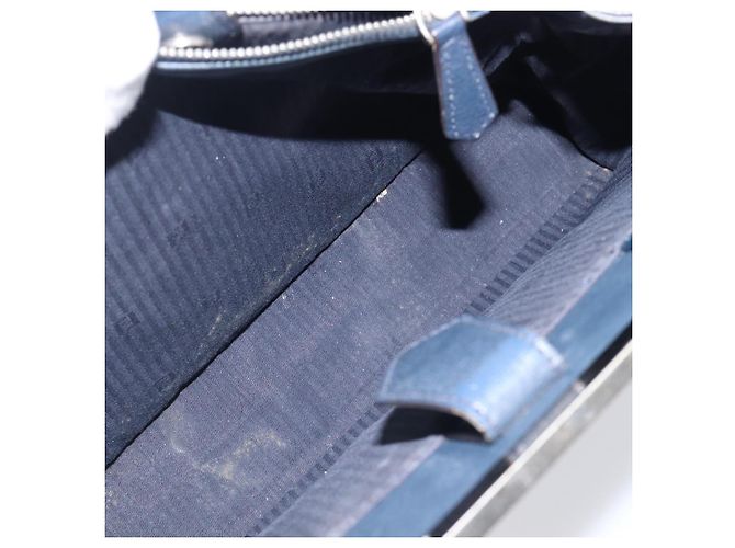 FENDI 2 JOURS Handtasche Leder 2way Navy Silver Auth fm5429A Silber Marineblau - Ansicht 26