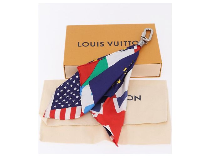 LOUIS VUITTON Bijoux Sac Flags Charm Silk Multicolor MP2485 LV Auth 200403M Multicolore - vista 19