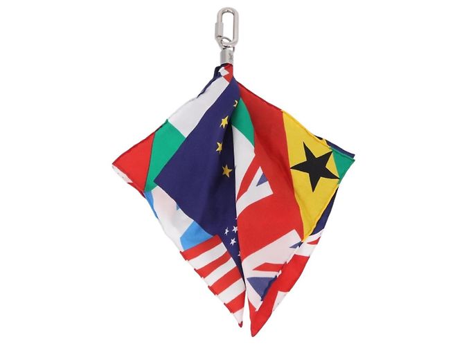 LOUIS VUITTON Bijoux Sac Flags Charm Silk Multicolor MP2485 LV Auth 200403M Multicolore - vista 2