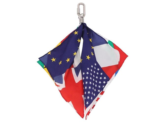 LOUIS VUITTON Bijoux Sac Flags Charm Silk Multicolor MP2485 LV Auth 200403M Multicolore - vista 8