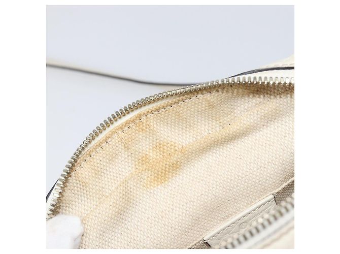 Borsa a tracolla GUCCI in pelle White Gold 308364 Auth 200987V Bianco D'oro - vista 10