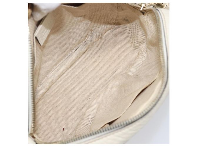 Borsa a tracolla GUCCI in pelle White Gold 308364 Auth 200987V Bianco D'oro - vista 11