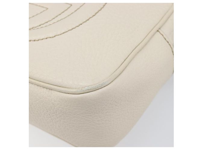 Borsa a tracolla GUCCI in pelle White Gold 308364 Auth 200987V Bianco D'oro - vista 14