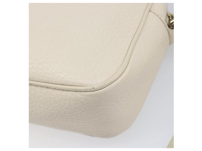 Borsa a tracolla GUCCI in pelle White Gold 308364 Auth 200987V Bianco D'oro - vista 16