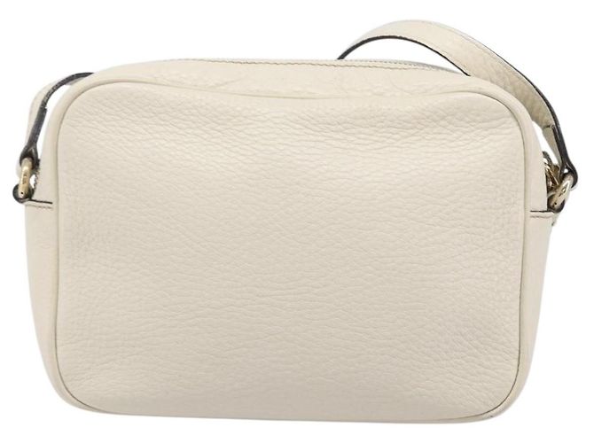 Borsa a tracolla GUCCI in pelle White Gold 308364 Auth 200987V Bianco D'oro - vista 2