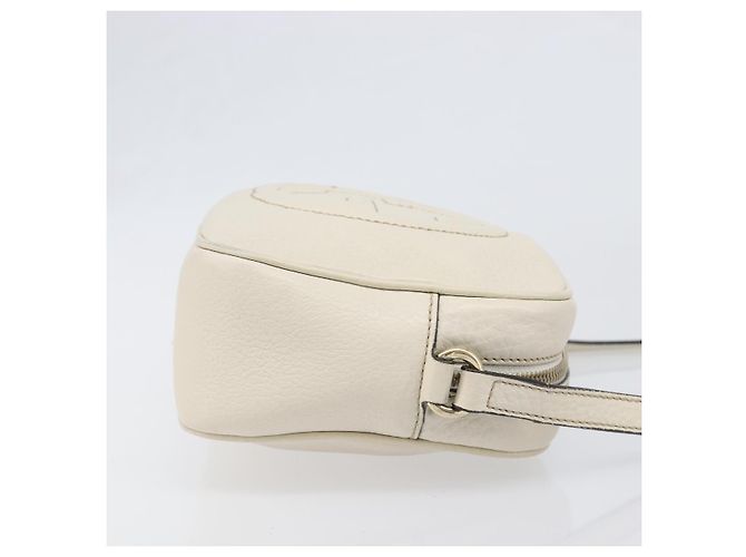 Borsa a tracolla GUCCI in pelle White Gold 308364 Auth 200987V Bianco D'oro - vista 3