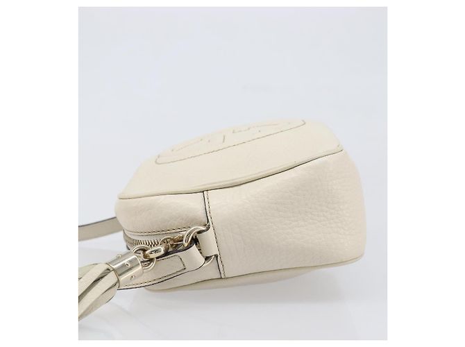 Borsa a tracolla GUCCI in pelle White Gold 308364 Auth 200987V Bianco D'oro - vista 4