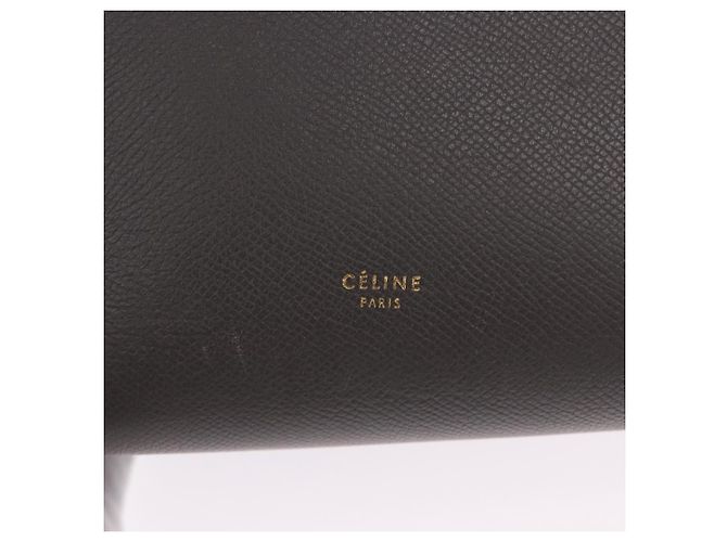 Céline CELINE Borsa Belt Bag Micro Pelle 2 vie Grigio Oro Auth 199385V Marrone D'oro - vista 20