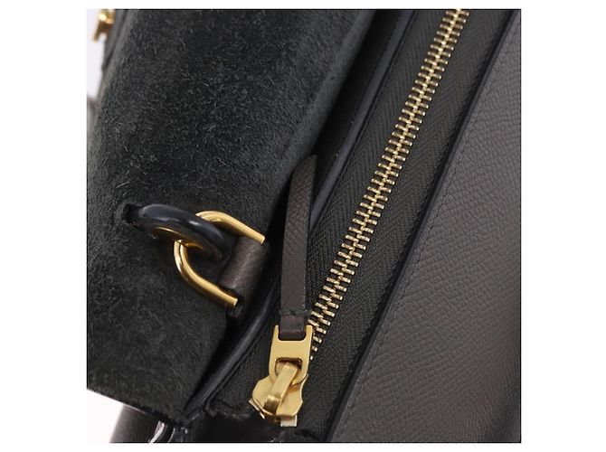 Céline CELINE Borsa Belt Bag Micro Pelle 2 vie Grigio Oro Auth 199385V Marrone D'oro - vista 22