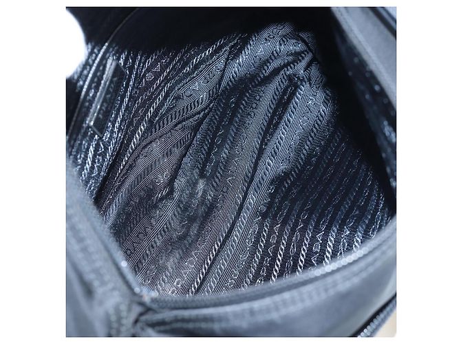 Borsa a tracolla PRADA Nylon Nero Argento Auth 199923SAM - vista 10