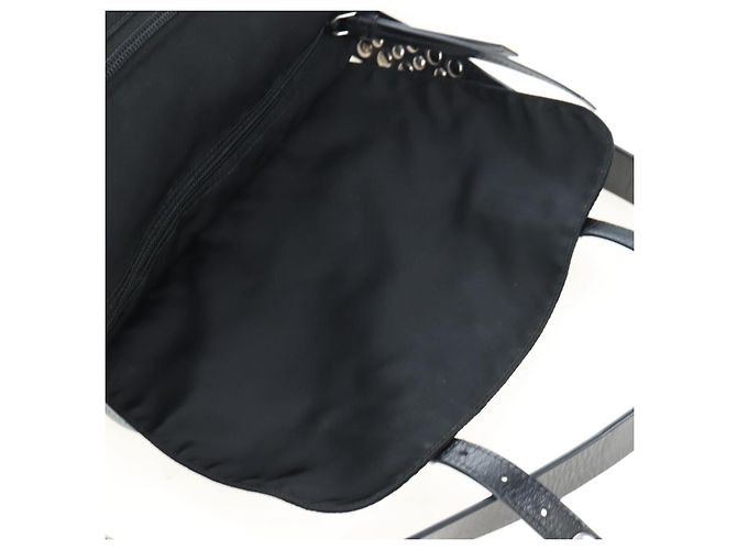 Borsa a tracolla PRADA Nylon Nero Argento Auth 199923SAM - vista 27