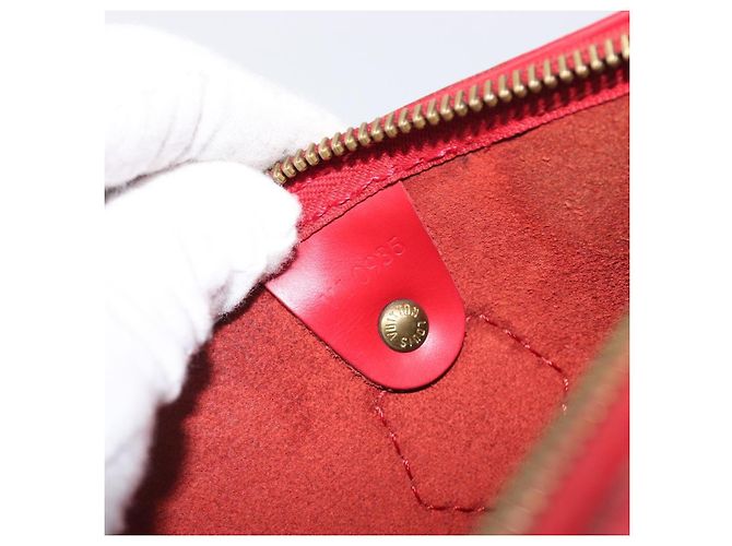 Borsa a mano LOUIS VUITTON Epi Speedy 30 Castilian Red M43007 LV Auth 197473 Rosso - vista 12