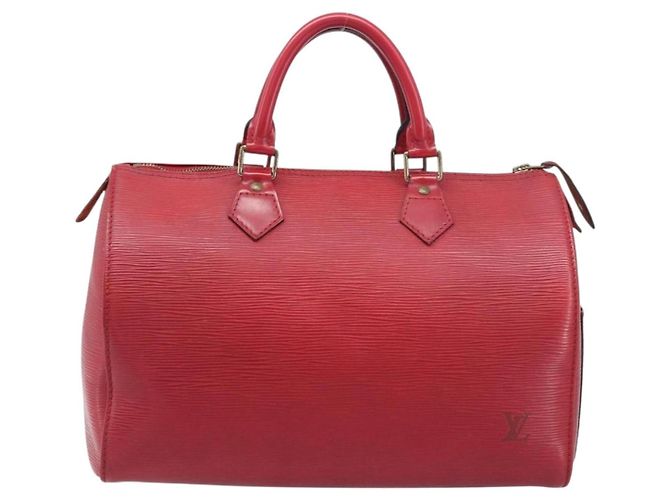 Borsa a mano LOUIS VUITTON Epi Speedy 30 Castilian Red M43007 LV Auth 197473 Rosso - vista 13
