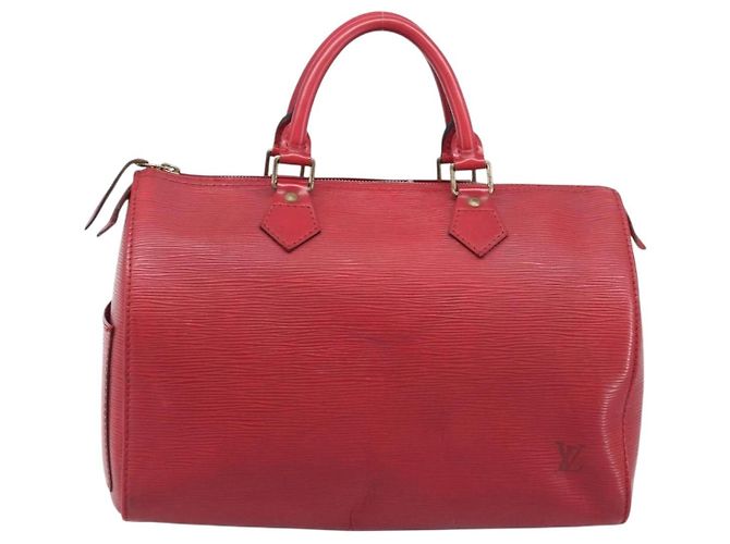 Borsa a mano LOUIS VUITTON Epi Speedy 30 Castilian Red M43007 LV Auth 197473 Rosso - vista 2
