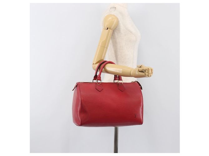 Borsa a mano LOUIS VUITTON Epi Speedy 30 Castilian Red M43007 LV Auth 197473 Rosso - vista 22