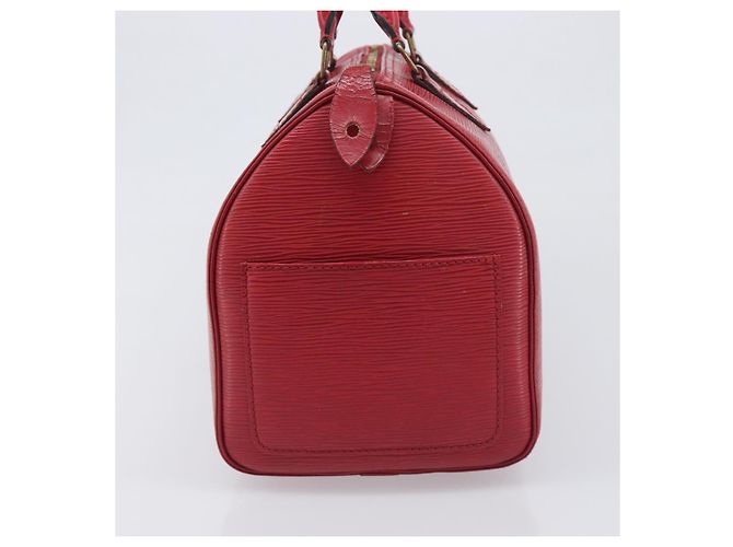 Borsa a mano LOUIS VUITTON Epi Speedy 30 Castilian Red M43007 LV Auth 197473 Rosso - vista 3