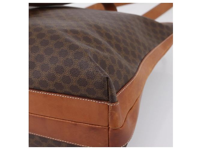 Céline Borsa Tote CELINE Macadam PVC Pelle Marrone Auth 202166 - vista 16