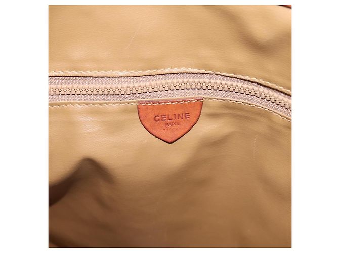 Céline Borsa Tote CELINE Macadam PVC Pelle Marrone Auth 202166 - vista 18