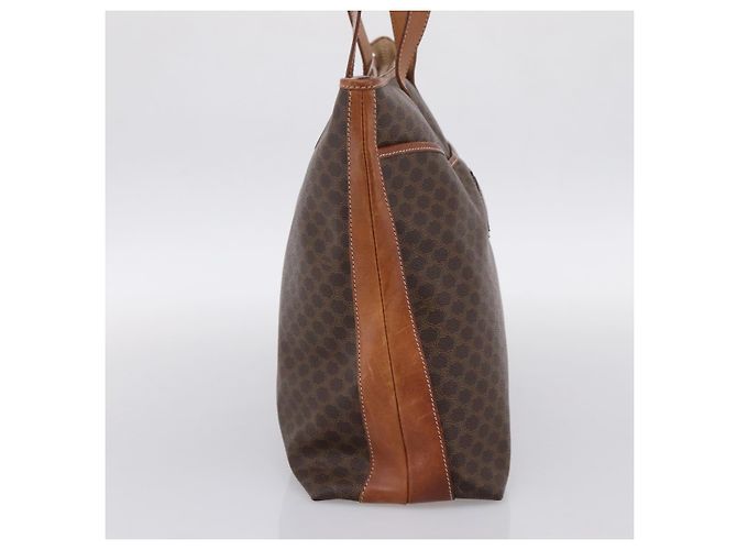 Céline Borsa Tote CELINE Macadam PVC Pelle Marrone Auth 202166 - vista 3