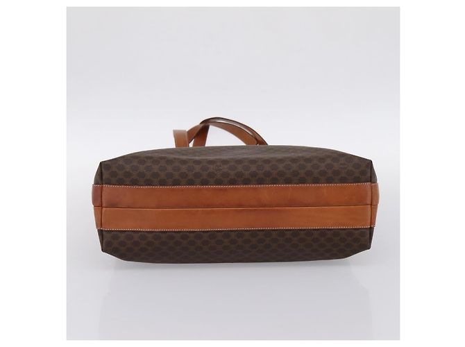 Céline Borsa Tote CELINE Macadam PVC Pelle Marrone Auth 202166 - vista 5