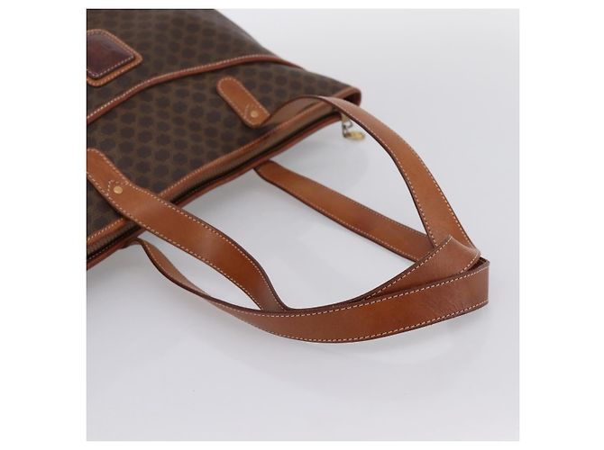 Céline Borsa Tote CELINE Macadam PVC Pelle Marrone Auth 202166 - vista 7