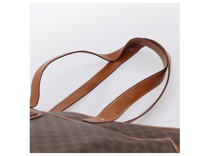 Céline Borsa Tote CELINE Macadam PVC Pelle Marrone Auth 202166 - vista 8