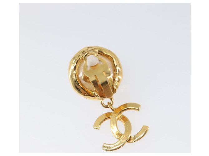 Orecchini CHANEL metallo Gold Tone CC Auth 201011 - vista 15