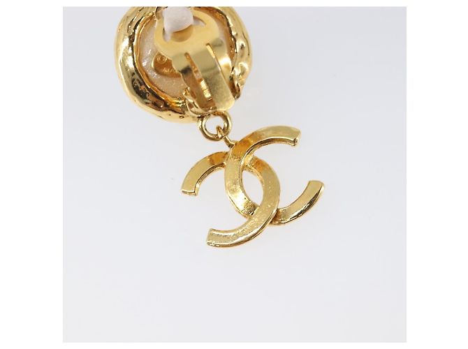 Orecchini CHANEL metallo Gold Tone CC Auth 201011 - vista 17