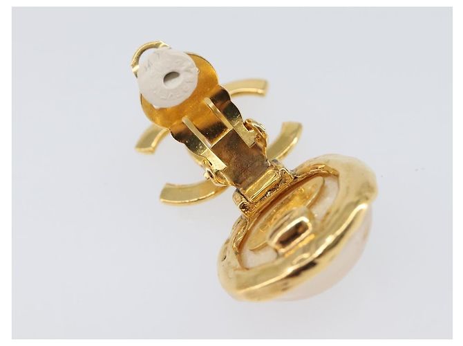 Orecchini CHANEL metallo Gold Tone CC Auth 201011 - vista 19