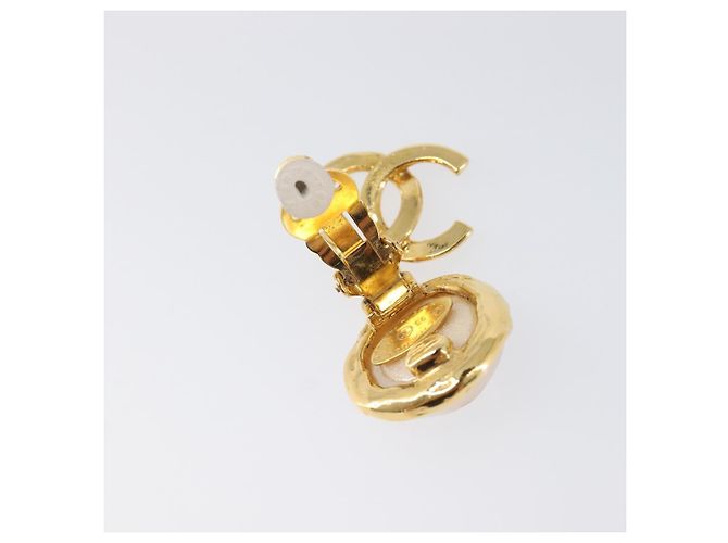 Orecchini CHANEL metallo Gold Tone CC Auth 201011 - vista 9