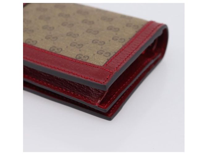 Portafoglio compatto GUCCI Micro GG Supreme Doraemon PVC Beige 647788 Auth 201012M D'oro - vista 15