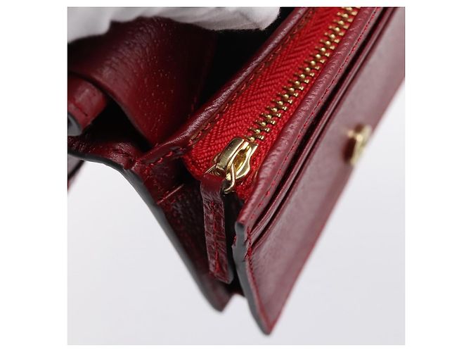 Portafoglio compatto GUCCI Micro GG Supreme Doraemon PVC Beige 647788 Auth 201012M D'oro - vista 25