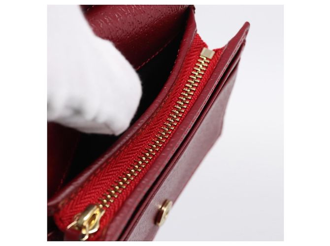 Portafoglio compatto GUCCI Micro GG Supreme Doraemon PVC Beige 647788 Auth 201012M D'oro - vista 9