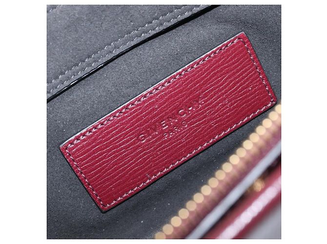 Sac à épaule à chaîne GIVENCHY en cuir 2 voies Rouge Vin Or Auth 197889A Doré Bordeaux - vue 21