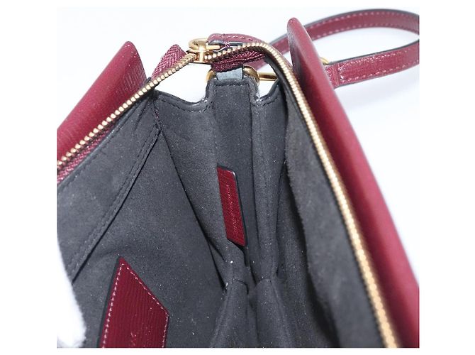 Sac à épaule à chaîne GIVENCHY en cuir 2 voies Rouge Vin Or Auth 197889A Doré Bordeaux - vue 22