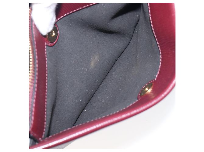 Sac à épaule à chaîne GIVENCHY en cuir 2 voies Rouge Vin Or Auth 197889A Doré Bordeaux - vue 24